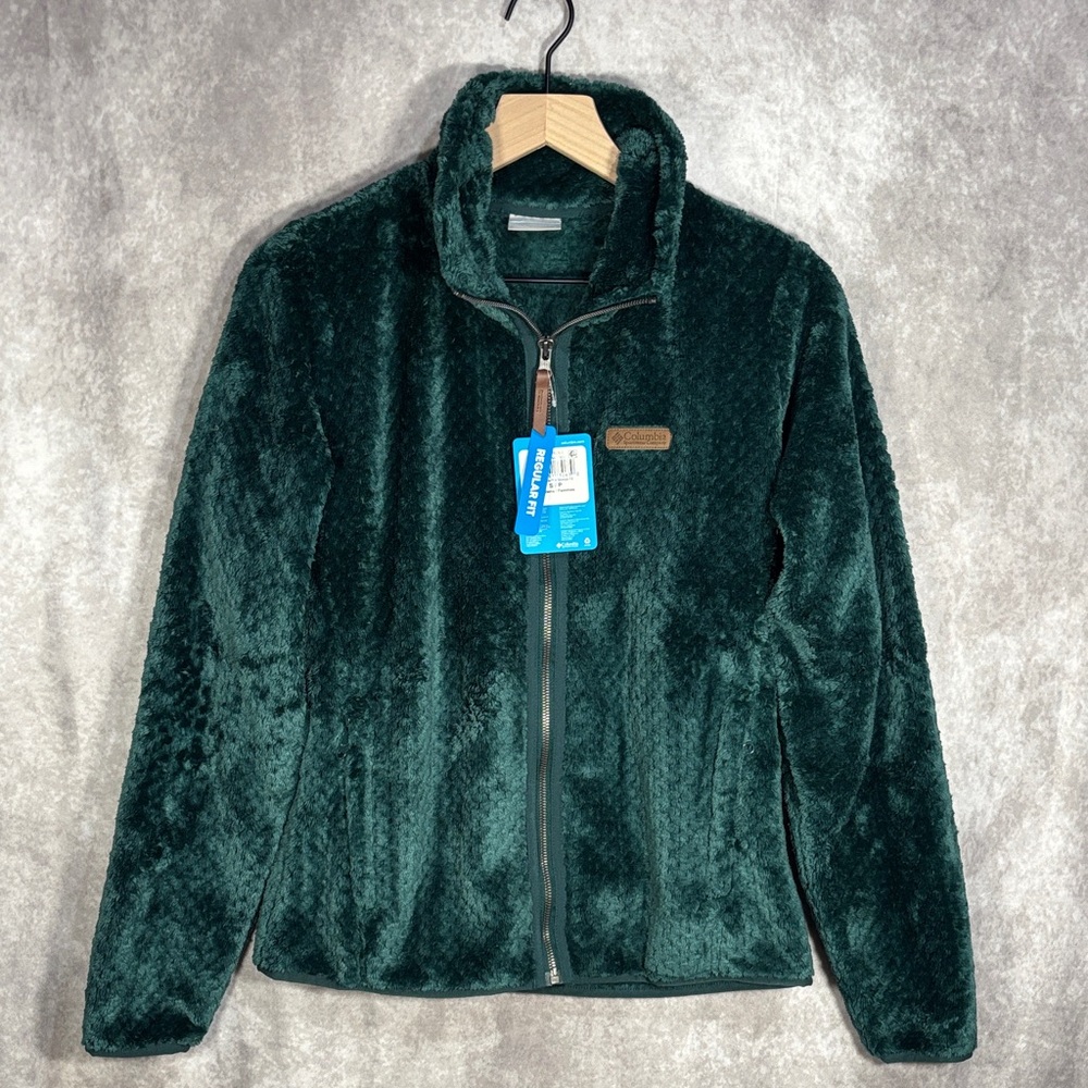 New Columbia Cozy Forest Green Teddy Jacket NWT Small